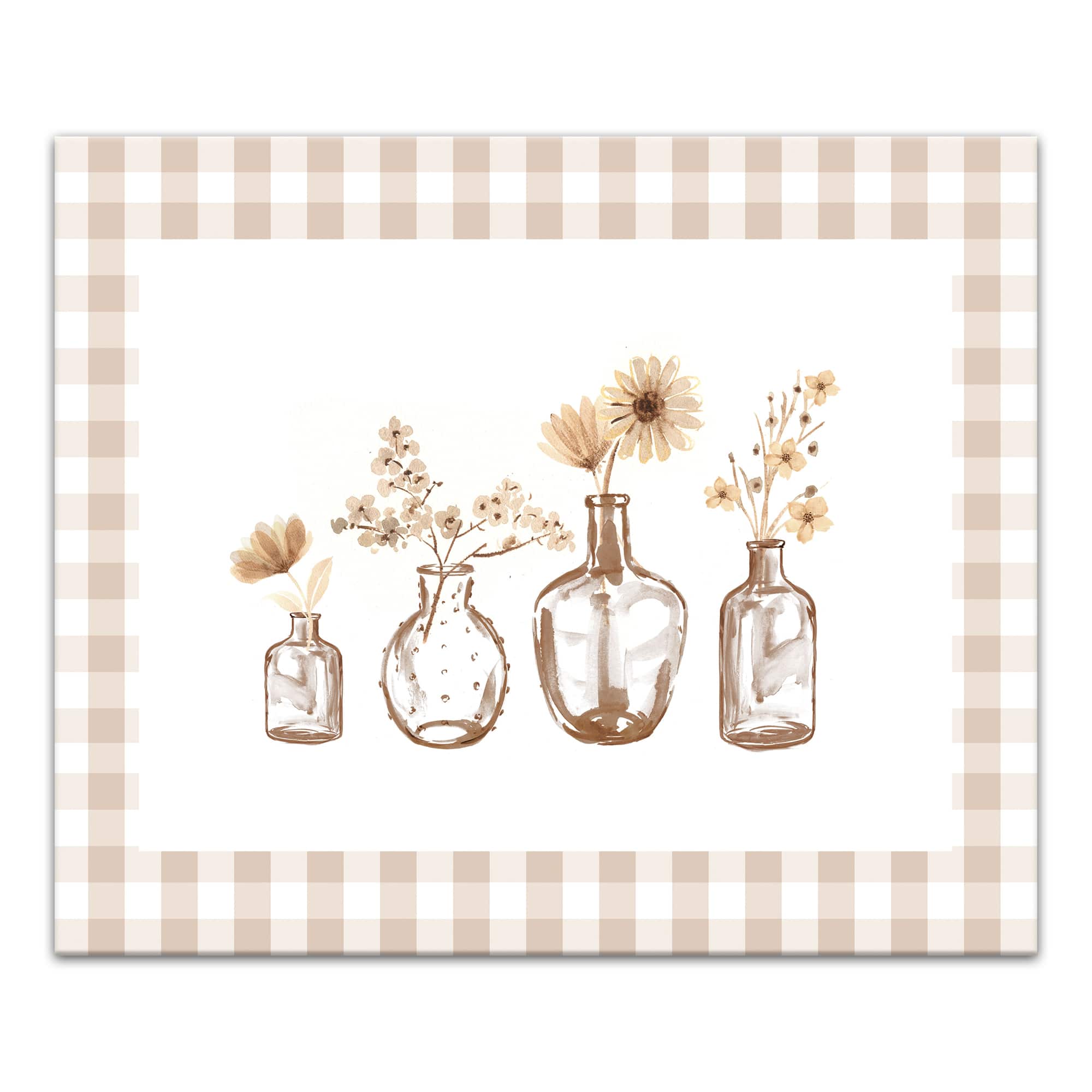 Amber Flower Jar Still 20" x 24" Canvas Wall Art